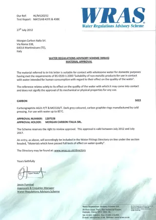 WRAS AG21P-T MC1320-T Morgan Carbon Supplier